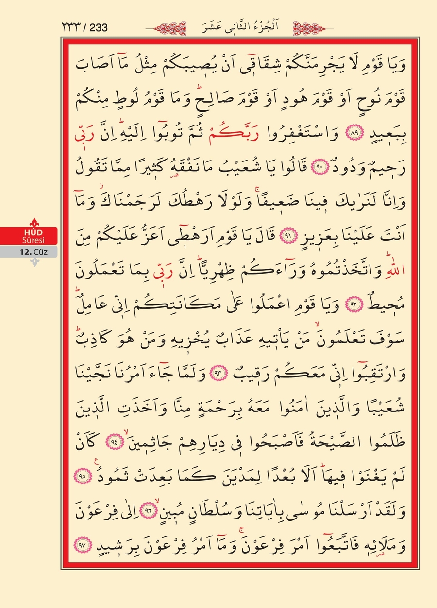 Kuran'ı Kerim 232.sayfa