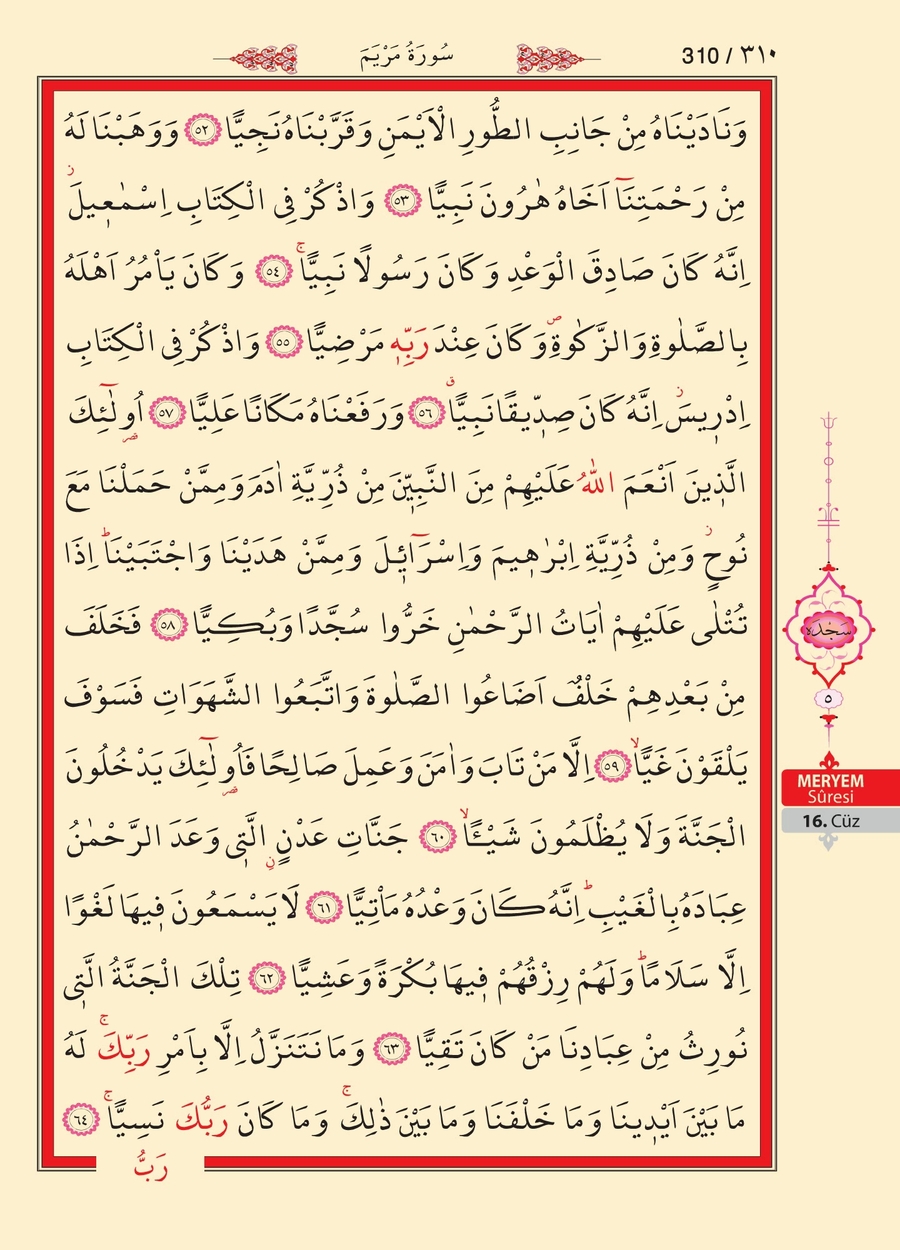 Kuran'ı Kerim 309.sayfa