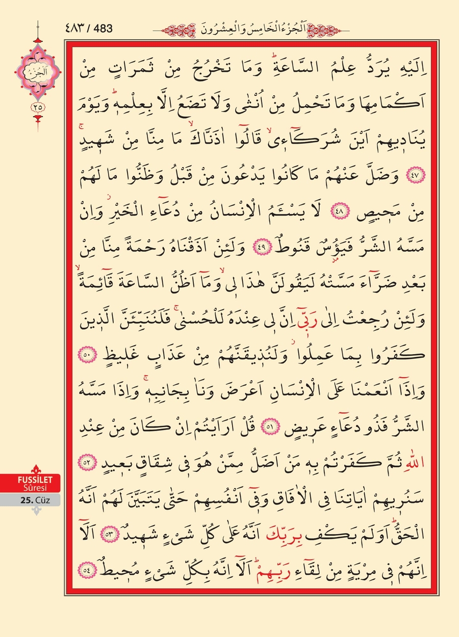 Kuran'ı Kerim 481.sayfa