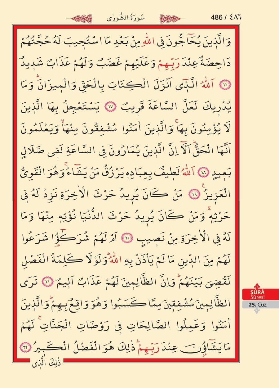 Kuran'ı Kerim 485.sayfa