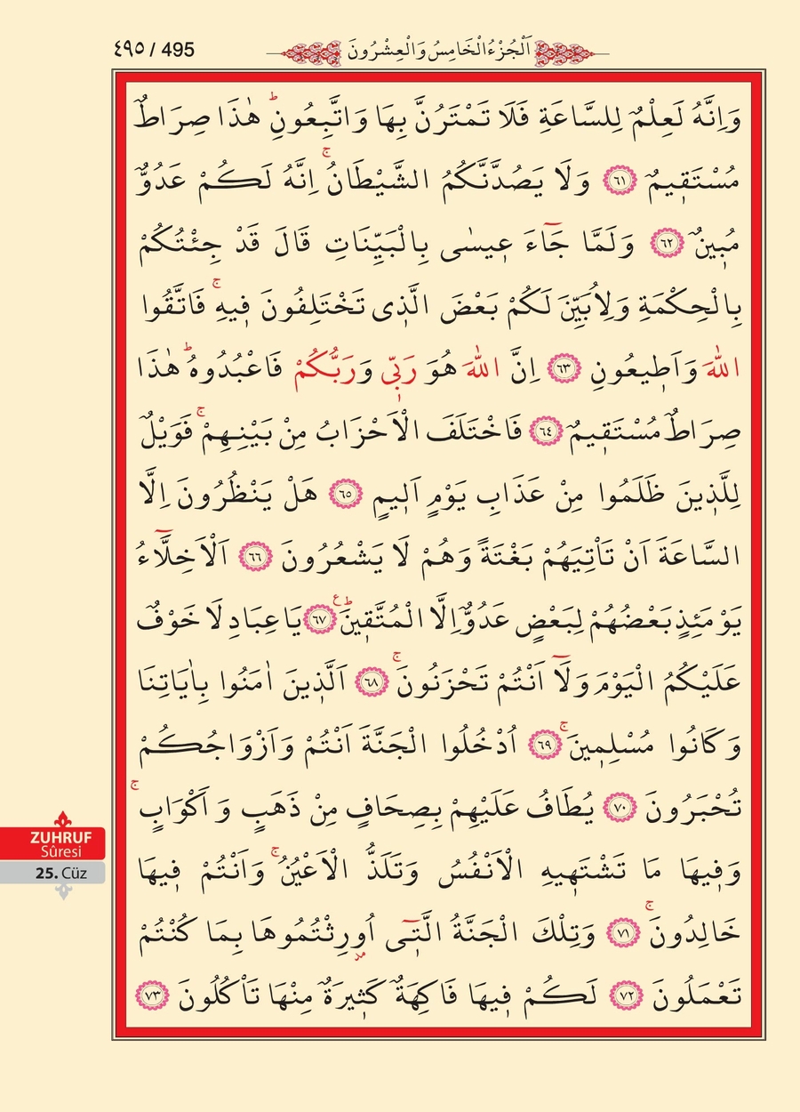 Kuran'ı Kerim 493.sayfa