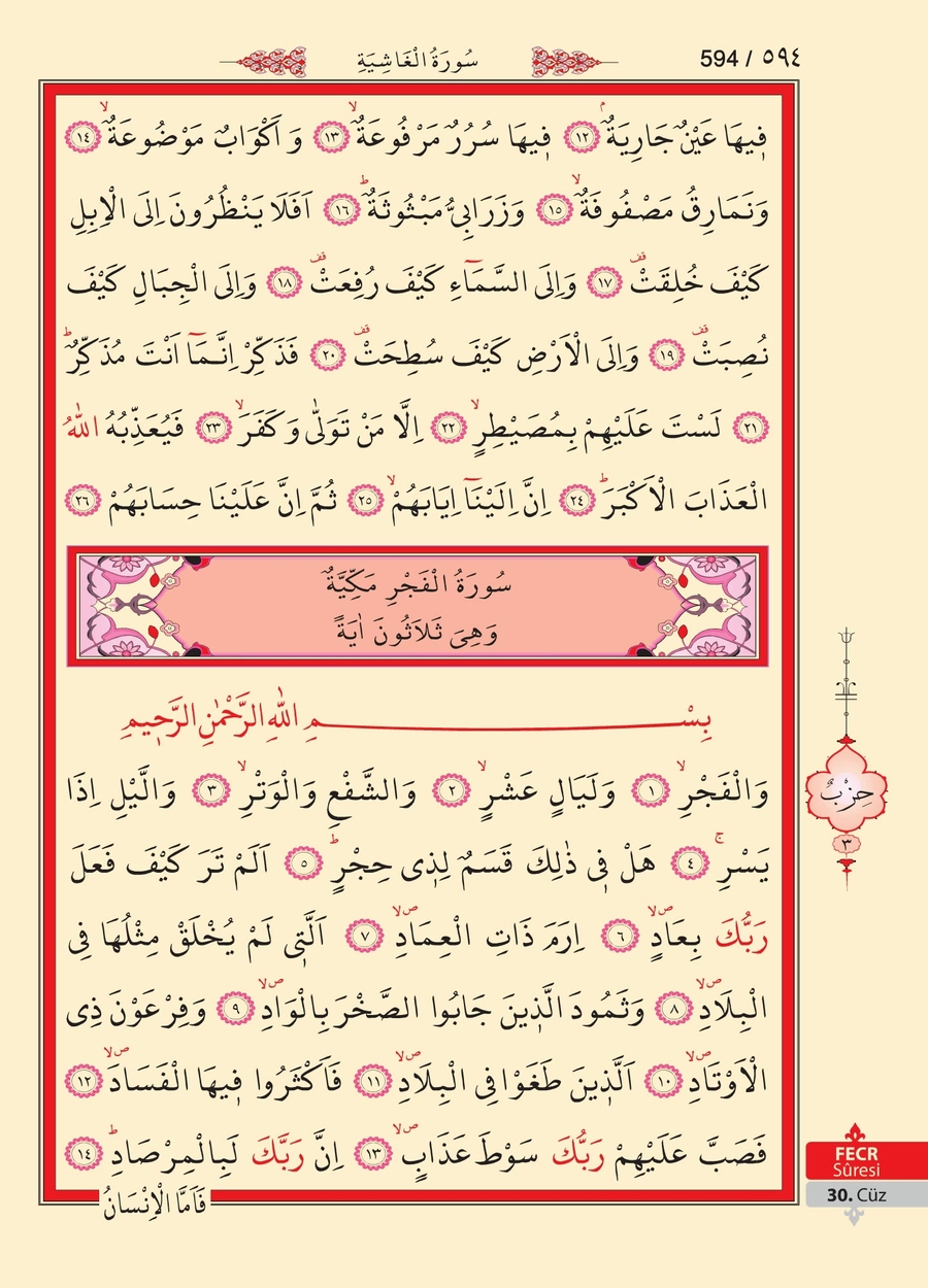 Kuran'ı Kerim 592.sayfa
