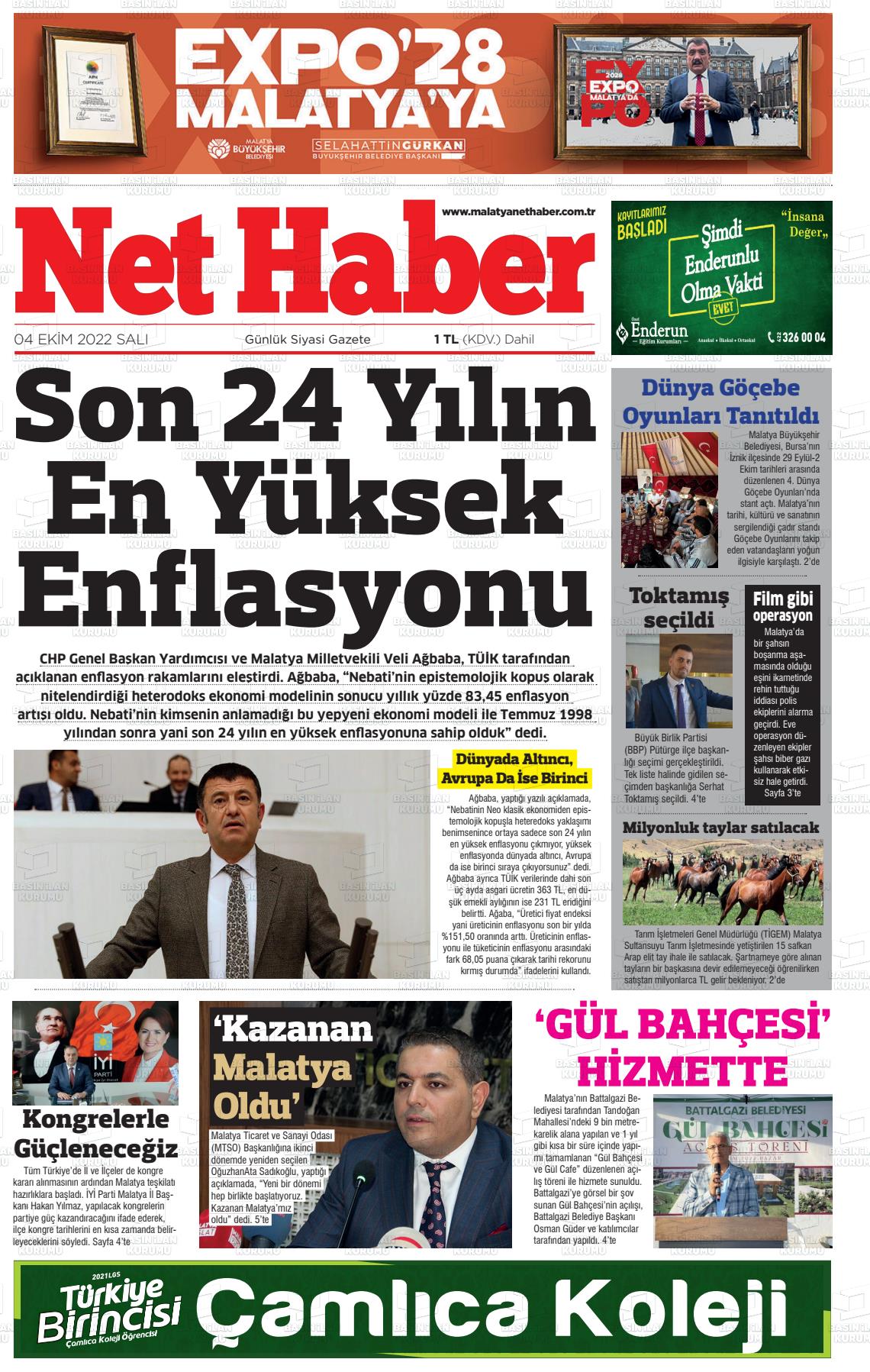 Malatya Net Haber gazetesi oku
