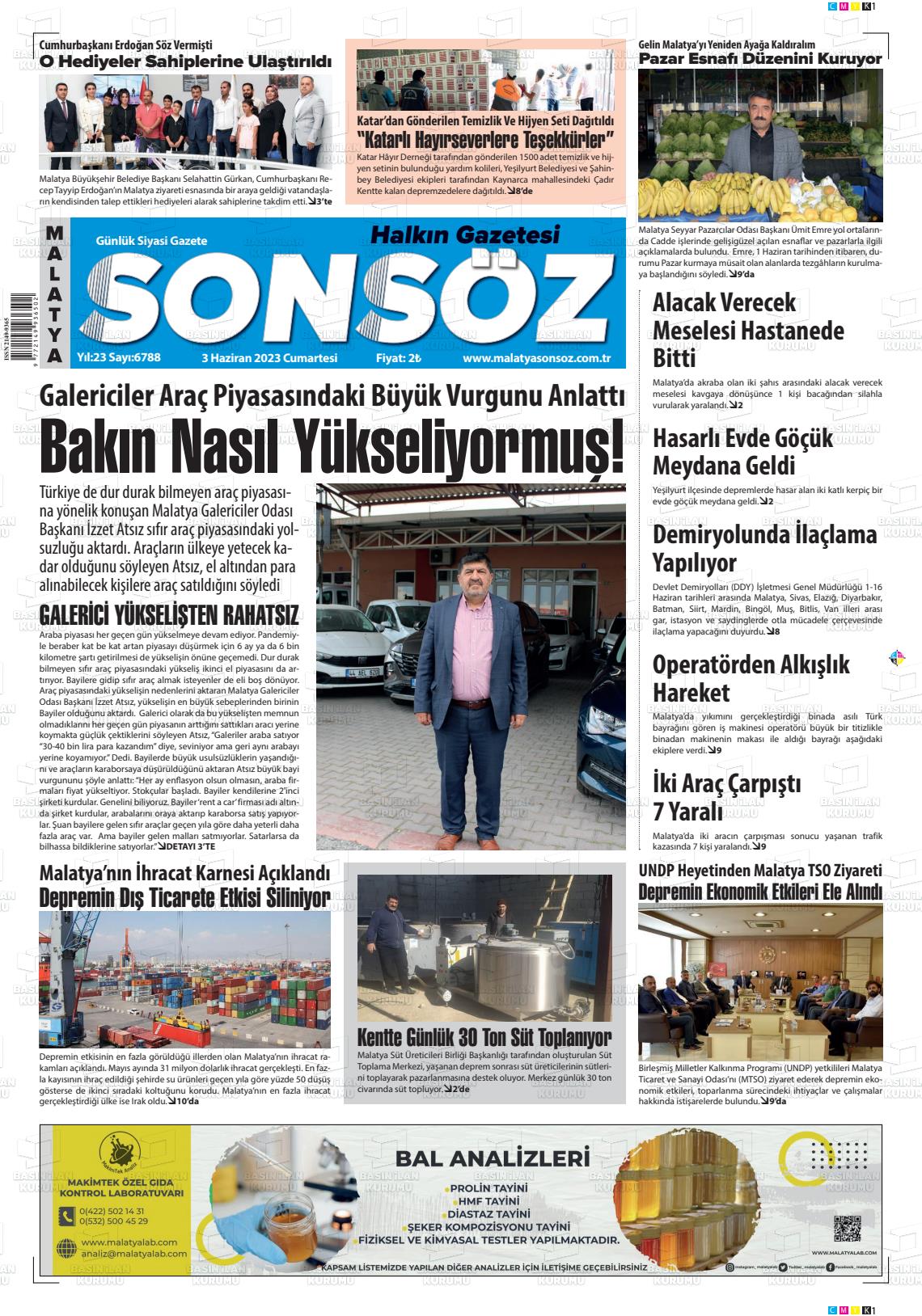 Malatya Sonsöz gazetesi oku