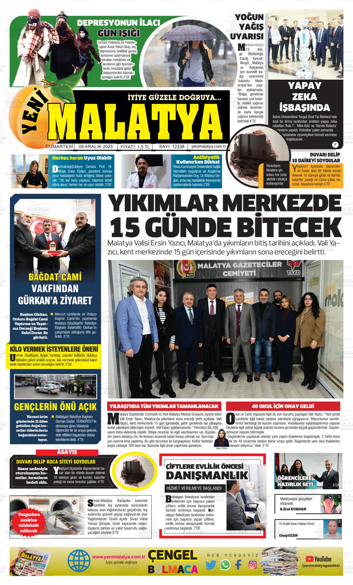 Yeni Malatya gazetesi oku