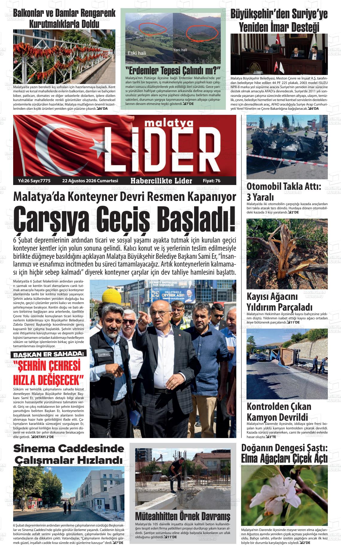 Malatya Lider gazetesi oku