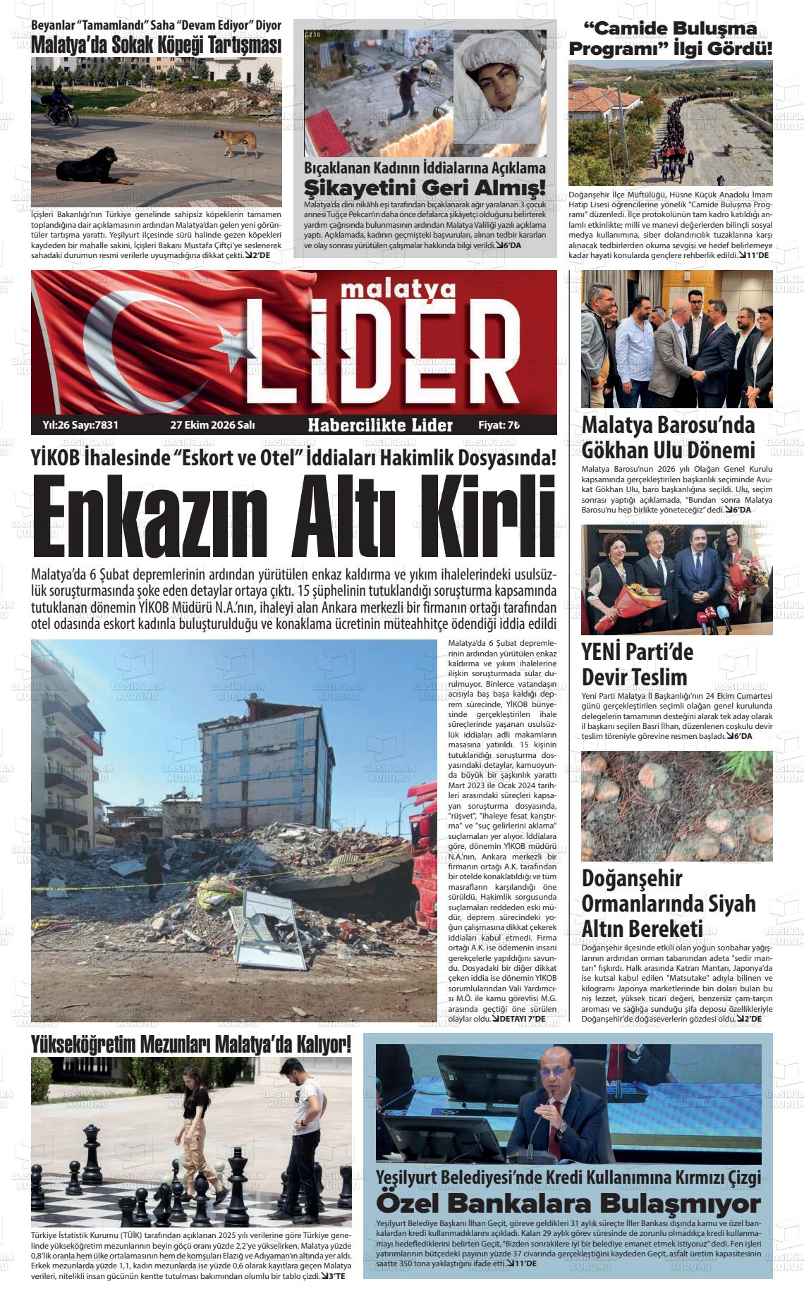 Malatya Lider gazetesi oku